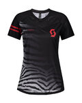 SCOTT Cyklistický dres s krátkym rukávom - TRAIL VERTIC LADY - čierna/ružová