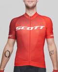SCOTT Cyklistický dres s krátkym rukávom - RC PRO 2021 - červená/biela
