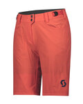 SCOTT Cyklistické nohavice krátke bez trakov - TRAIL FLOW LADY - červená
