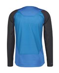 SCOTT Cyklistický dres s dlhým rukávom letný - TRAIL PROGRESS - čierna/modrá