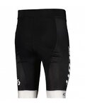 SCOTT Cyklistické nohavice krátke bez trakov - RC TEAM ++ 2022 - čierna/biela