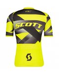 SCOTT Cyklistický dres s krátkym rukávom - RC PREMIUM CLIMBER - čierna/žltá