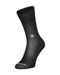 SCOTT Cyklistické ponožky klasické - PERFOMANCE CREW  - čierna/biela