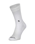 SCOTT Cyklistické ponožky klasické - PERFORMANCE CREW - biela/čierna