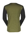 SCOTT Cyklistický dres s dlhým rukávom letný - TRAIL VERTIC LS - čierna/zelená