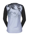 SCOTT Cyklistický dres s dlhým rukávom letný - TRAIL VERTIC LS LADY - čierna/svetlo modrá