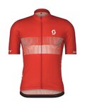 SCOTT Cyklistický dres s krátkym rukávom - TEAM 10 - červená