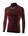 SIX2 Cyklistické tričko s dlhým rukávom - TS2 II - bordová