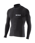SIX2 Cyklistický dres s dlhým rukávom letný - BIKE4 CHROMO - čierna