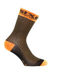 SIX2 Cyklistické ponožky klasické - COMP SHO - oranžová/čierna