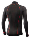 SIX2 Cyklistické tričko s dlhým rukávom - TS3 W CU - červená/čierna