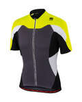 SPORTFUL Cyklistický dres s krátkym rukávom - CRANK - žltá/šedá