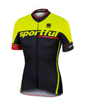SPORTFUL Cyklistický dres s krátkym rukávom - SC TEAM - čierna/žltá