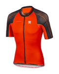 SPORTFUL Cyklistický dres s krátkym rukávom - BODYFIT SPEEDSKIN - oranžová/čierna