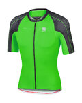 SPORTFUL Cyklistický dres s krátkym rukávom - BODYFIT SPEEDSKIN - zelená/čierna