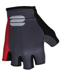 SPORTFUL Cyklistické rukavice krátkoprsté - BODYFIT PRO - červená/šedá
