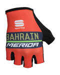SPORTFUL Cyklistické rukavice krátkoprsté - BAHRAIN MERIDA 2018 - červená/čierna/modrá