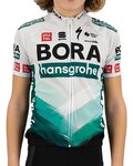 SPORTFUL Cyklistický dres s krátkym rukávom - BORA 2021 KIDS BOH - zelená/šedá