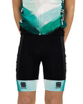 SPORTFUL Cyklistické nohavice krátke bez trakov - BORA 2021 KIDS BOH - čierna/zelená