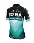 SPORTFUL Cyklistický dres s krátkym rukávom - BORA 2019 KIDS - čierna/zelená