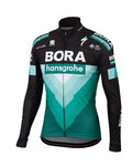 SPORTFUL Cyklistická zateplená bunda - BORA 2019 PARTIAL - čierna/zelená