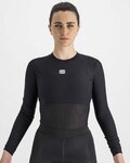 SPORTFUL Cyklistické tričko s dlhým rukávom - BODYFIT PRO WOMAN - čierna