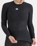 SPORTFUL Cyklistické tričko s dlhým rukávom - BODYFIT PRO WOMAN - čierna