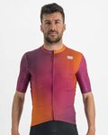 SPORTFUL Cyklistický dres s krátkym rukávom - ROCKET - oranžová/bordová