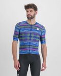 SPORTFUL Cyklistický dres s krátkym rukávom - GLITCH BOMBER - modrá