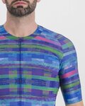 SPORTFUL Cyklistický dres s krátkym rukávom - GLITCH BOMBER - modrá