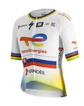 SPORTFUL Cyklistický dres s krátkym rukávom - TOTAL ENERGIES 2022 - biela/žltá/modrá/oranžová