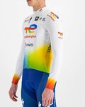 SPORTFUL Cyklistický dres s dlhým rukávom zimný - TOTAL ENERGIES 2022 - oranžová/biela/modrá/žltá