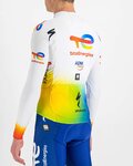 SPORTFUL Cyklistický dres s dlhým rukávom zimný - TOTAL ENERGIES 2022 - oranžová/biela/modrá/žltá
