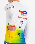 SPORTFUL Cyklistický dres s dlhým rukávom zimný - TOTAL ENERGIES 2022 - oranžová/biela/modrá/žltá