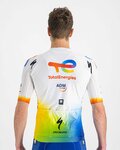 SPORTFUL Cyklistický dres s krátkym rukávom - TOTAL ENERGIES 2022 - biela/modrá/oranžová/žltá