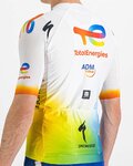 SPORTFUL Cyklistický dres s krátkym rukávom - TOTAL ENERGIES 2022 - biela/modrá/oranžová/žltá