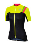 SPORTFUL Cyklistický dres s krátkym rukávom - BODYFIT PRO LADY - čierna/žltá