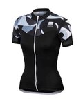 SPORTFUL Cyklistický dres s krátkym rukávom - PRIMAVERA LADY - biela/čierna