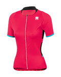 SPORTFUL Cyklistický dres s krátkym rukávom - LUNA LADY - čierna/ružová