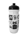 Cyklistická fľaša na vodu - 550 ml - čierna/biela
