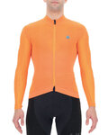 UYN Cyklistický dres s dlhým rukávom zimný - AIRWING WINTER - čierna/oranžová