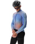 UYN Cyklistický dres s dlhým rukávom zimný - SPECTRE WINTER - modrá/oranžová/čierna