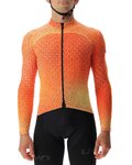 UYN Cyklistický dres s dlhým rukávom zimný - SPECTRE WINTER - čierna/oranžová
