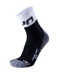 UYN Cyklistické ponožky klasické - LIGHT - čierna/biela/šedá