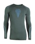 UYN Cyklistické tričko s dlhým rukávom - VISYON - modrá/zelená