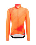 SANTINI Cyklistický dres s dlhým rukávom zimný - PURE DYE - oranžová