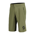 SCOTT Cyklistické nohavice krátke bez trakov - TRAIL VERTIC W/PAD - zelená