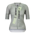 SCOTT Cyklistický dres s krátkym rukávom - RC PRO W - šedá/žltá