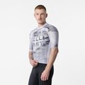 CASTELLI Cyklistický dres s krátkym rukávom - STRATUS LOGO - biela/šedá
