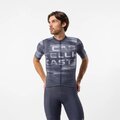 CASTELLI Cyklistický dres s krátkym rukávom - STRATUS LOGO - modrá